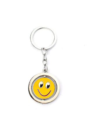 3D Gülen Yüz Tasarımlı Ve Dönerli Anahtarlık ''NewLifePromosyon'' MDL108