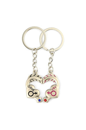 Taşlı Sevgili Çift Tasarımlı Anahtarlık ''NewLifePromosyon'' MDL349