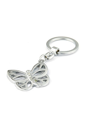 Taşlı Kelebek Tasarımlı Anahtarlık ''NewLifePromosyon'' MDL516