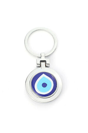 Nazar Temalı  Çelik Anahtarlık ''NewLifePromosyon'' MDL39