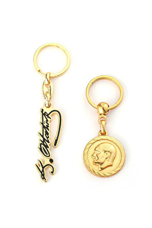 Mustafa Kemal Atatürk Gold Ve İmza Anahtarlık ''NewLifePromosyon'' MDL36