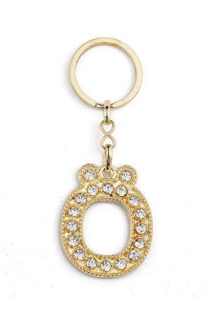 HARF TAŞLI ŞIK ANAHTARLIK GOLD Ö HARFİ