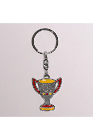 Kupa Figürlü Gümüş Rengi Anahtarlık