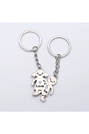 Sevgili Temalı Metal Anahtarlık