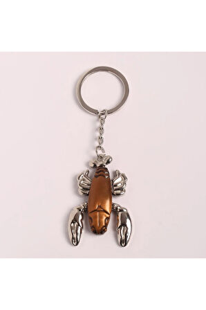 Istakoz Tasarımlı Çelik Metal Anahtarlık