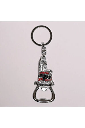 Istanbul Yazılı Gümüş Rengi Metal Açacak