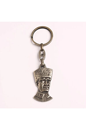 Krom Eskitme-kalpaklı Atatürk Figürlü Anahtarlık