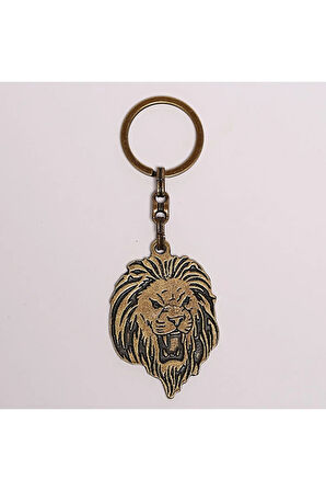 Bakır Rengi Aslan Figürlü Anahtarlık