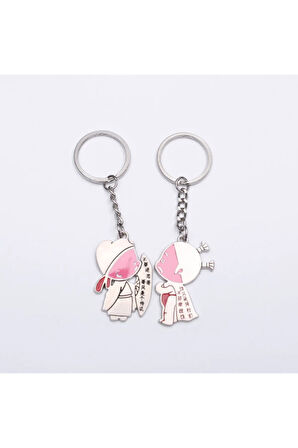 Sevgili Temalı Metal Anahtarlık