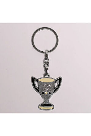Kupa Figürlü Gümüş Rengi Anahtarlık