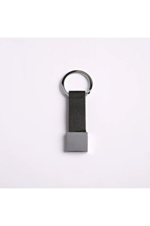 Çelik Siyah Deri Tasarımlı Anahtarlık