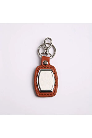 Kahverengi Deri Tasarım Anahtarlık