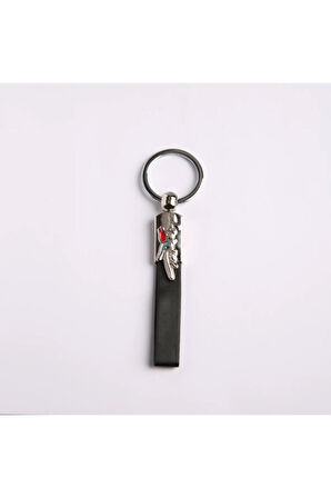 Türkiye Yazılı Siyah Deri Anahtarlık