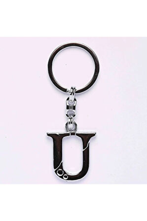 Metalik Krom Harf Anahtarlık