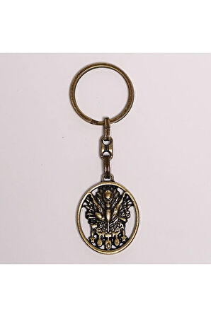Osmanlı Tuğrası Temalı Bronz Anahtarlık