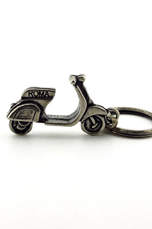 Newlife Promosyon Vespa Scooter Roma Italy Eskitme Metal Anahtarlık