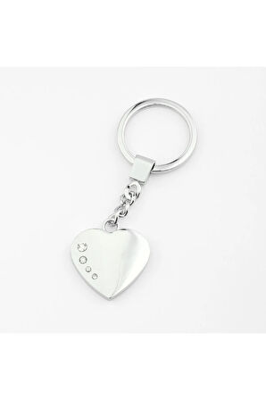 Taşlı Kalp Tasarımlı Anahtarlık