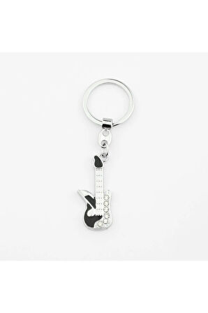 Gitar Tasarımlı Taşlı Anahtarlık