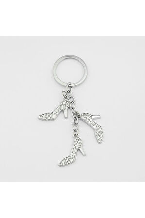 Stiletto Figürlü Taşlı Anahtarlık