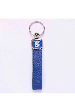 Deri Saplı Harf Anahtarlık Hafli