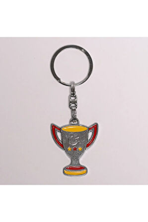 Kupa Figürlü Gümüş Rengi Anahtarlık
