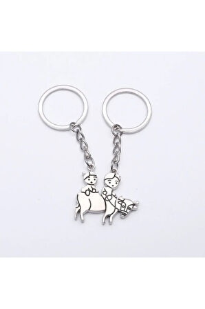 Sevgili Temalı Metal Anahtarlık