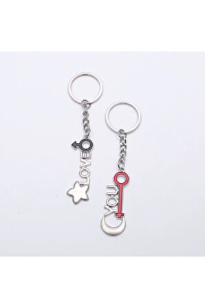 Sevgili Temalı Metal Anahtarlık