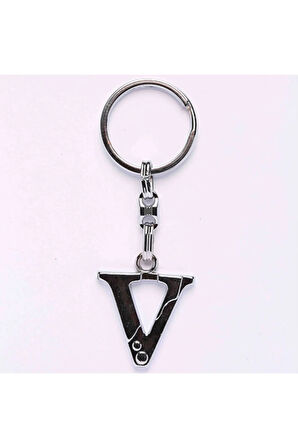 Metalik Krom Ve Harf Anahtarlık