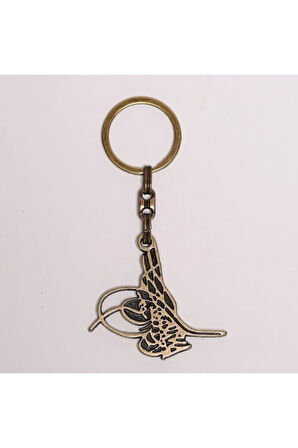 Bronz Tuğra Modeli Krom Anahtarlık