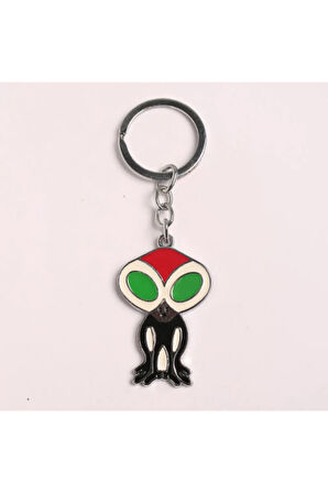 Yenihayat Uzaylı Tasarım Çelik-krom Anahtarlık