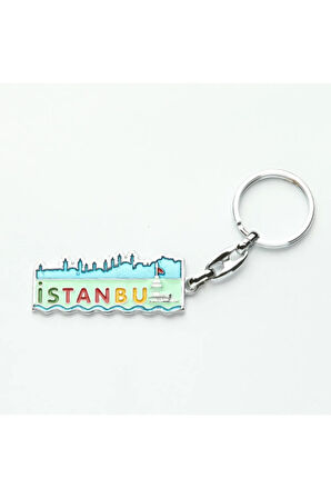Renkli Istanbul Yazılı Anahtarlık