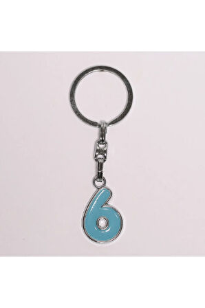 Yenihayat Açık Mavi 6 Rakamlı Çelik Anahtarlık