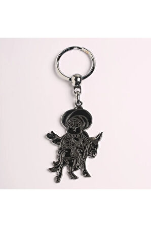 Nasrettin Hoca Figürlü Çelik Anahtarlık