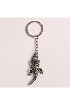 Timsah Tasarımlı Metal Anahtarlık