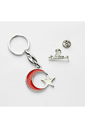 Ay Yıldız Tasarımlı Anahtarlık