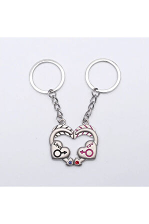 Sevgili Temalı Metal Anahtarlık