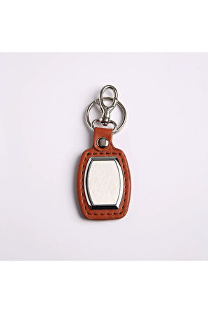 Kahverengi Deri Tasarım Anahtarlık