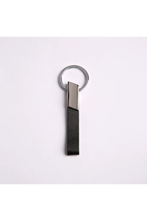 Siyah Deri Tasarım Anahtarlık