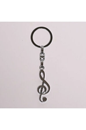 Yenihayat Violin Temalı Gümüş Rengi Metal Anahtarlık