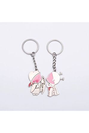 Sevgili Temalı Metal Anahtarlık