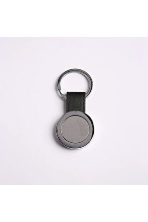 Yenihayat Siyah Deri Çelik Anahtarlık