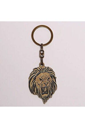 Bakır Rengi Aslan Figürlü Anahtarlık