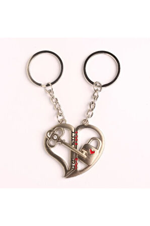 Anahtar-Kilit Tasarımlı Metal Anahtarlık