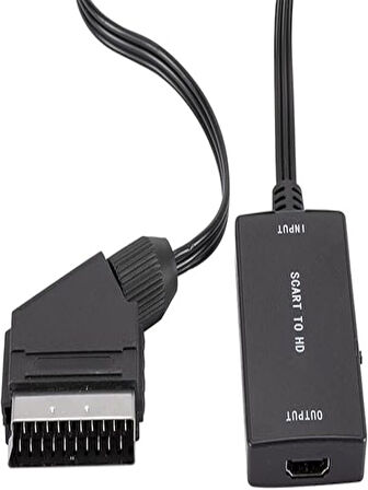 Scart-Kablo Hd Adaptörü 720P 1080P Video Ses Dönüştürücü Çevirici Tv Monitör Projektör İçin Adaptör