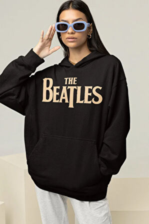 The Beatles Müzik Grubu Baskılı Unisex Oversize Hoodie