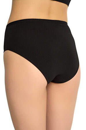 Kadın Külot Battal Boy - Yüksek Bel ve Büyük Beden 3'lü Özel Paket (Siyah, Beyaz, Ten, Gri Renk)