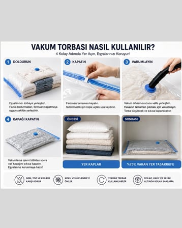 Samelia Vakumlu Hurç Poşeti (2, 80X100)