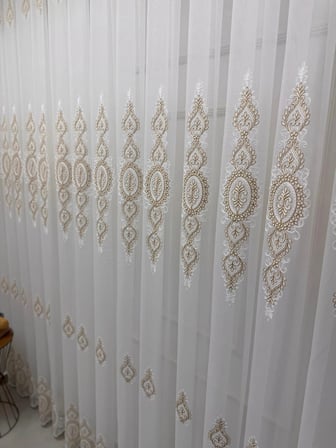 NİVEMESHOME YAREN 2024 GOLD 1/2,5 PİLELİ TÜL PERDE APM