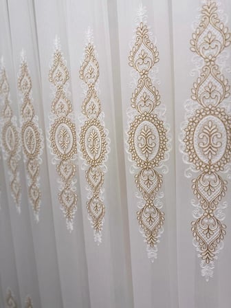 NİVEMESHOME YAREN 2024 GOLD 1/2,5 PİLELİ TÜL PERDE APM