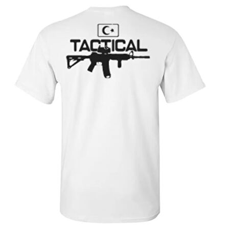 Alfa Tactical Silah Baskılı Tişört Siyah